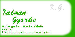 kalman gyorke business card